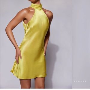 MESHKI - Claire Halter Backless dress (double lined)